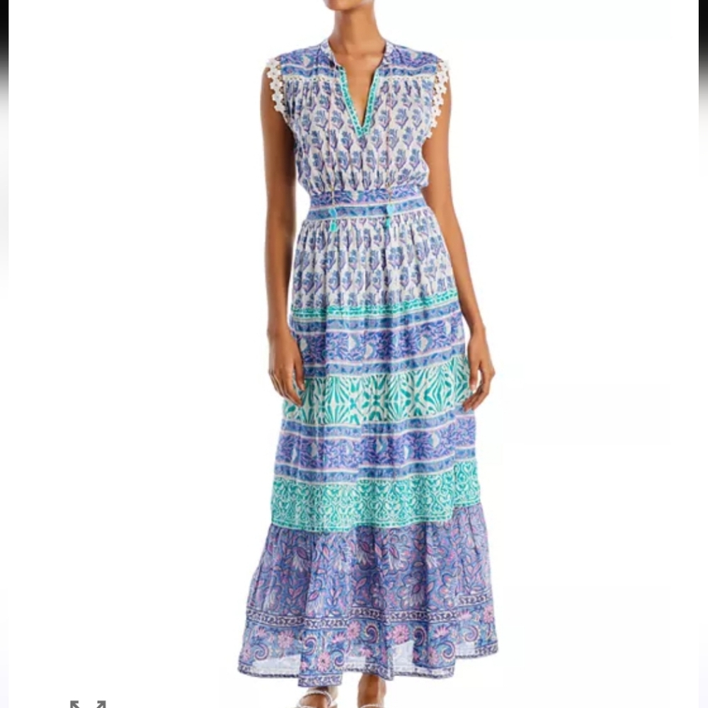 Bell Viv Maxi Dress with Lace Details Sz L